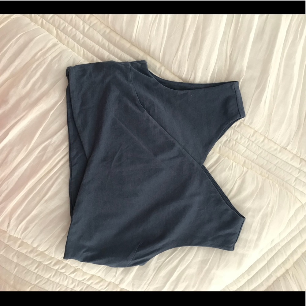 Kate spade Saturday crop top in slate blue/grey